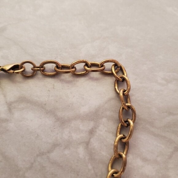 ✨ J.Crew Blue Green Rhinestones Crystals Cluster Statement Necklace ✨ - Picture 4 of 16